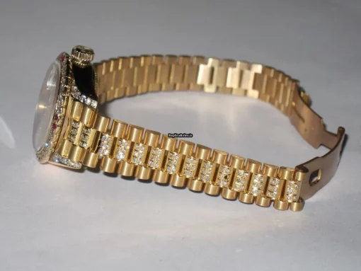Mind-boggling Knockoff Rolex Datejust Self Winding Automatic 26mm Yellow Gold Case Womens Watch - Image 4