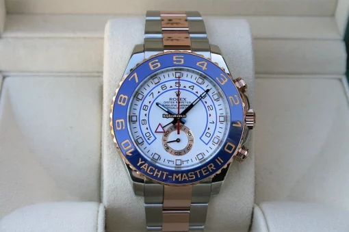 Durable Copy Rolex Yacht-master II 116681 Caliber 4161 Automatic Movement 44mm Gold/steel Case Mens/unisex Watch