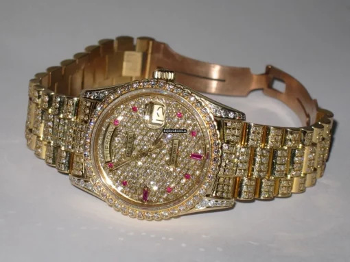 Appealing Replica Rolex Day-date Self Winding Automatic 36mm Yellow Gold Case Mens/unisex Watch - Image 4