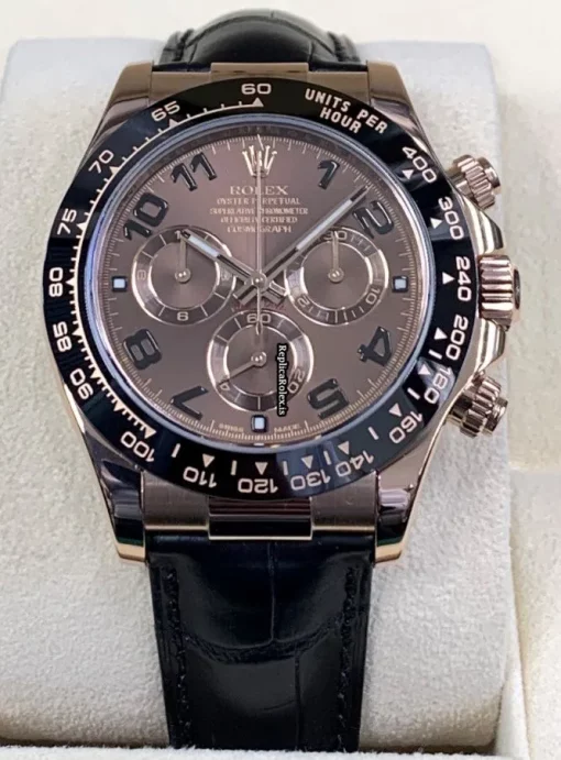 High Quality Fake Rolex Daytona 116515ln Caliber 4130 Automatic Movement 40mm Rose Gold Case Mens/unisex Watch
