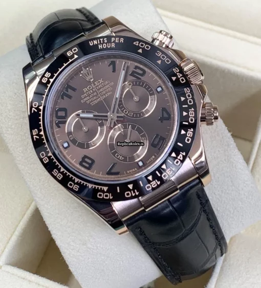 High Quality Fake Rolex Daytona 116515ln Caliber 4130 Automatic Movement 40mm Rose Gold Case Mens/unisex Watch - Image 2