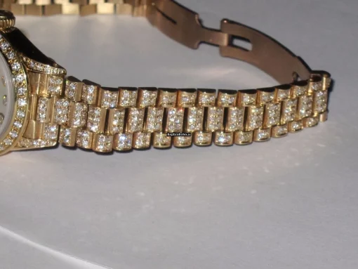 Special Clone Rolex Datejust Self Winding Automatic 26mm Yellow Gold Case Womens Watch - Image 5