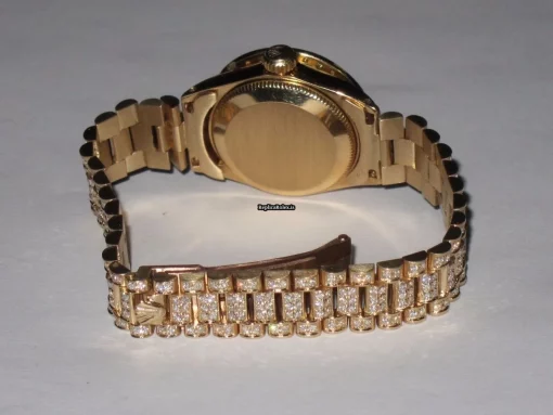 Special Clone Rolex Datejust Self Winding Automatic 26mm Yellow Gold Case Womens Watch - Image 7