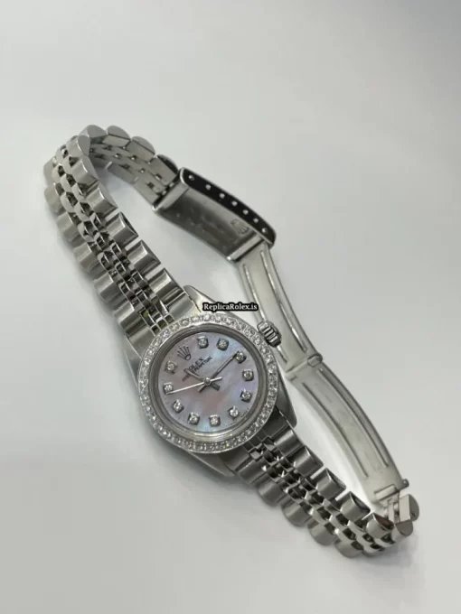 Attractive Replicas Rolex Oyster Perpetual 67108 Automatic Movement 26mm Steel Case Womens Watch - Image 7
