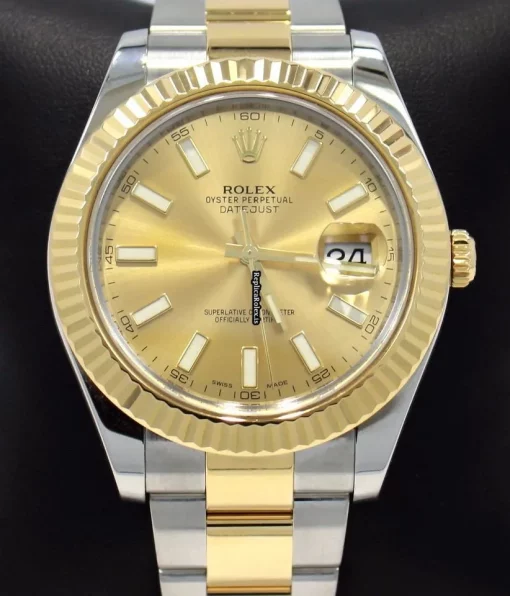 Terrific Fake Rolex Datejust II 116333 Automatic Movement 41mm Gold/steel Case Watch