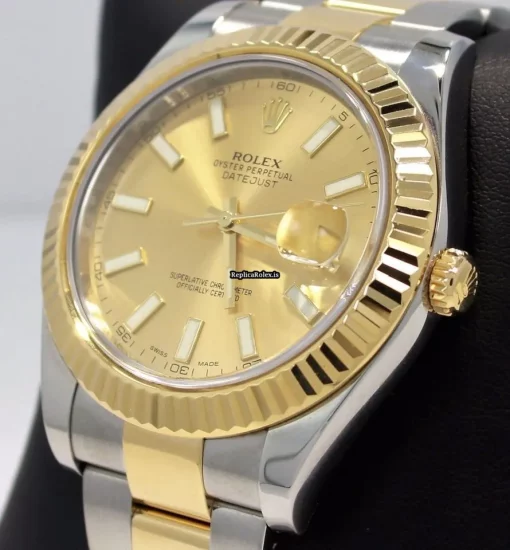 Terrific Fake Rolex Datejust II 116333 Automatic Movement 41mm Gold/steel Case Watch - Image 2