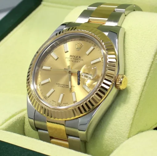 Terrific Fake Rolex Datejust II 116333 Automatic Movement 41mm Gold/steel Case Watch - Image 8