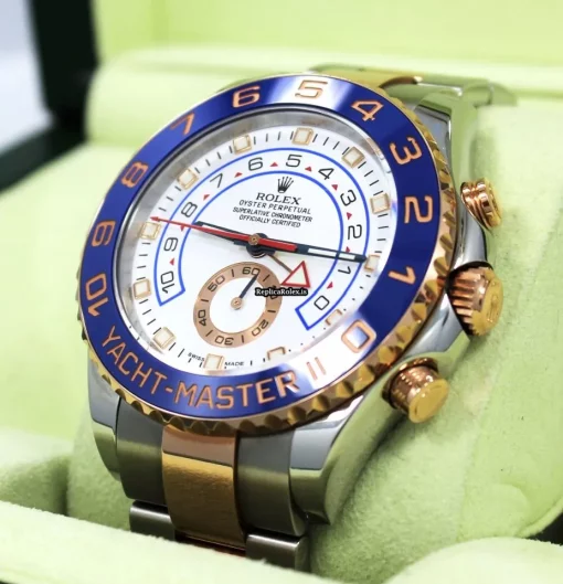 Nice Knockoff Rolex Yacht-master II 116681 Automatic Movement 44mm Gold/steel Case Mens/unisex Watch - Image 5