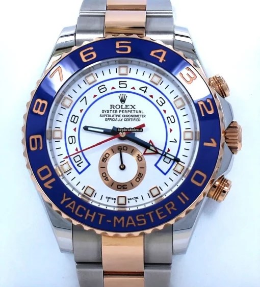 Nice Knockoff Rolex Yacht-master II 116681 Automatic Movement 44mm Gold/steel Case Mens/unisex Watch - Image 8