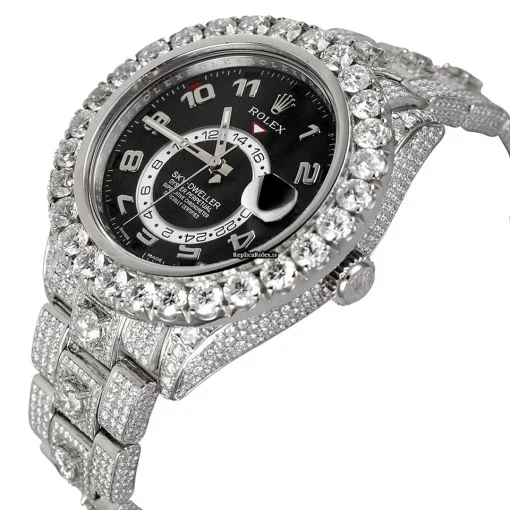 Top Fake Rolex Sky-dweller Caliber 9001 Automatic Movement 42mm White Gold Case Mens/unisex Watch - Image 2