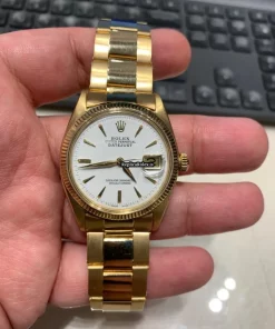Design Replica Rolex Datejust 6605 Caliber 1065 Automatic Movement 36mm Yellow Gold Case Mens/unisex Watch