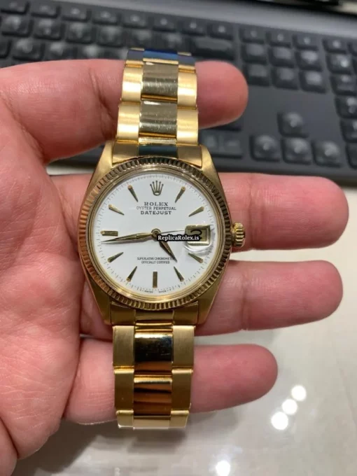 Design Replica Rolex Datejust 6605 Caliber 1065 Automatic Movement 36mm Yellow Gold Case Mens/unisex Watch