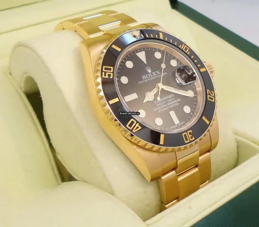 Wonderful Copy Rolex Submariner Date 116618ln Caliber 3135 Automatic Movement 40mm Yellow Gold Case Mens/unisex Watch - Image 3