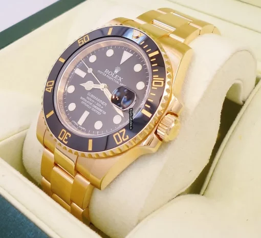 Wonderful Copy Rolex Submariner Date 116618ln Caliber 3135 Automatic Movement 40mm Yellow Gold Case Mens/unisex Watch - Image 5
