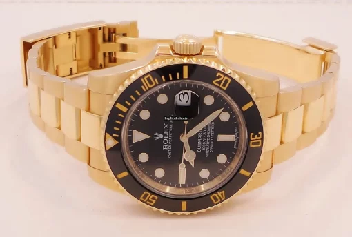 Wonderful Copy Rolex Submariner Date 116618ln Caliber 3135 Automatic Movement 40mm Yellow Gold Case Mens/unisex Watch - Image 7