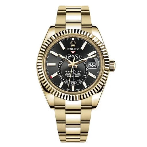 Cool Copies Rolex Sky-dweller 326938 Caliber 9001 Automatic Movement 42mm Yellow Gold Case Mens/unisex Watch