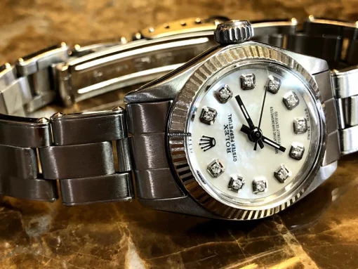 Incredible Copies Rolex Oyster Perpetual 6619 Automatic Movement 24mm Gold/steel Case Womens Watch - Image 2
