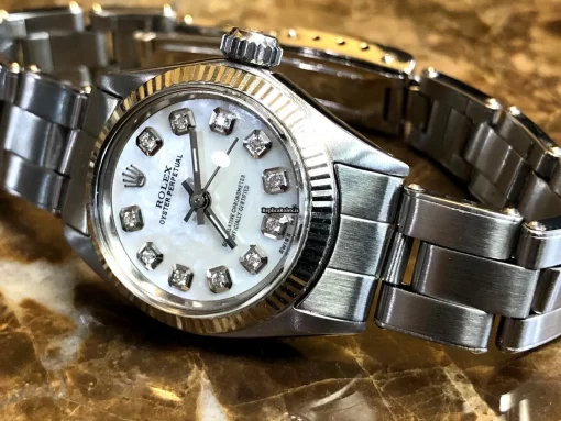 Incredible Copies Rolex Oyster Perpetual 6619 Automatic Movement 24mm Gold/steel Case Womens Watch - Image 3