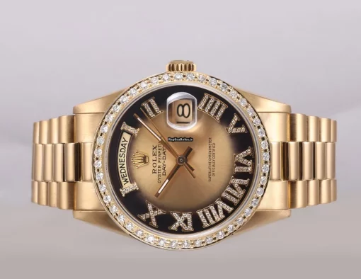 Excellent Copy Rolex Day-date 36 18238 Automatic Movement 36mm Yellow Gold Case Mens/unisex Watch - Image 3