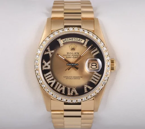 Excellent Copy Rolex Day-date 36 18238 Automatic Movement 36mm Yellow Gold Case Mens/unisex Watch - Image 4