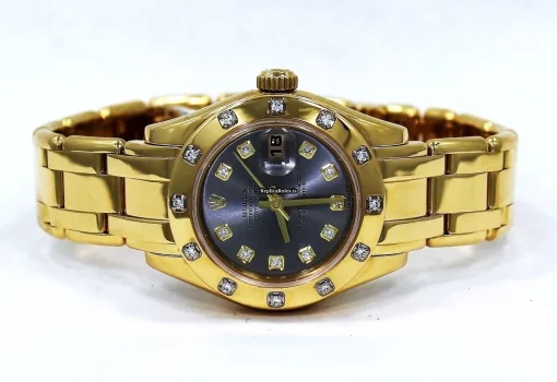 1:1 Replica Rolex Lady-datejust Pearlmaster 80318 Automatic Movement 29mm Yellow Gold Case Womens Watch - Image 6