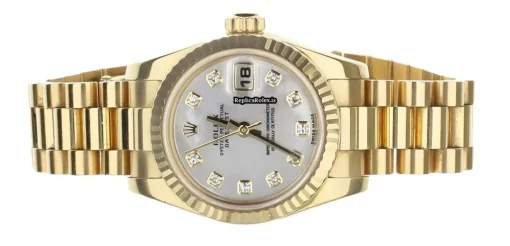 Remarkable Knockoff Rolex Lady-datejust 179178 Automatic Movement 26mm Yellow Gold Case Womens Watch - Image 4