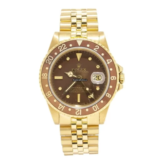 Wonderful Replica Rolex Gmt-master 16758 Automatic Movement 40mm Yellow Gold Case Mens/unisex Watch