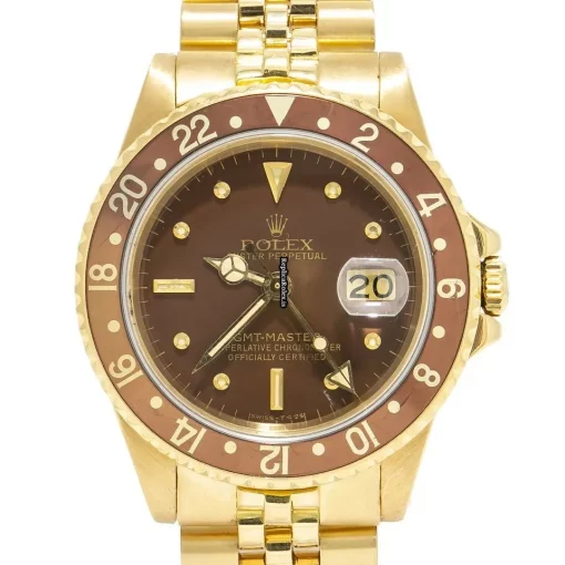 Wonderful Replica Rolex Gmt-master 16758 Automatic Movement 40mm Yellow Gold Case Mens/unisex Watch - Image 4