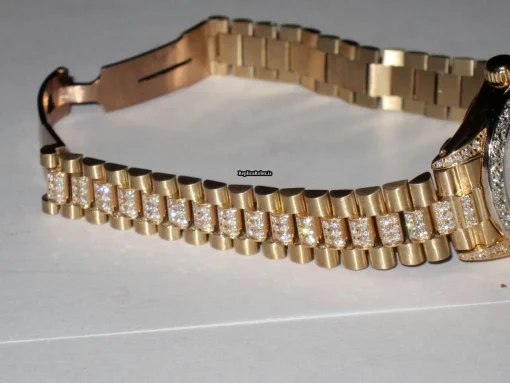 Offering Fake Rolex Datejust Self Winding Automatic 26mm Yellow Gold Case Womens Watch - Image 6