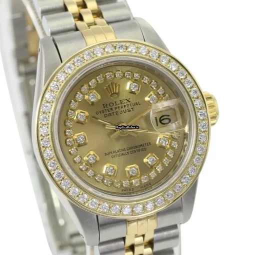 Epic Replica Rolex Lady-datejust 69173 Caliber 2135 Automatic Movement 26mm Gold/steel Case Womens Watch