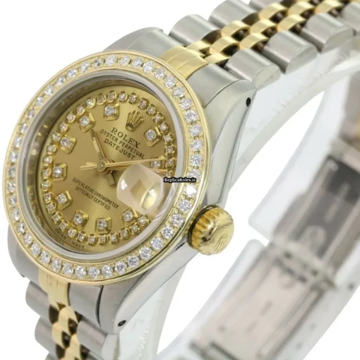 Epic Replica Rolex Lady-datejust 69173 Caliber 2135 Automatic Movement 26mm Gold/steel Case Womens Watch - Image 2