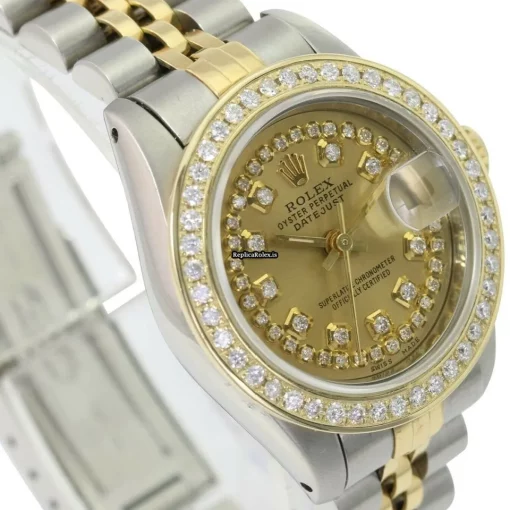 Epic Replica Rolex Lady-datejust 69173 Caliber 2135 Automatic Movement 26mm Gold/steel Case Womens Watch - Image 3