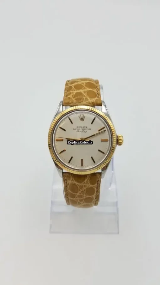 Great Fake Rolex Air King 5501 Caliber 1520 Automatic Movement 34x40mm Gold/steel Case Mens/unisex Watch