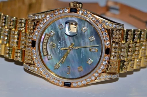 Quality Replica Rolex Day-date Self Winding Automatic 36mm Yellow Gold Case Mens/unisex Watch - Image 3