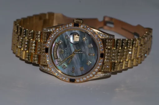 Quality Replica Rolex Day-date Self Winding Automatic 36mm Yellow Gold Case Mens/unisex Watch - Image 5