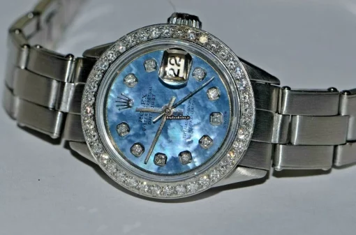 Swiss Knockoff Rolex Datejust Self Winding Automatic 26mm Steel Case Womens Watch - Image 3