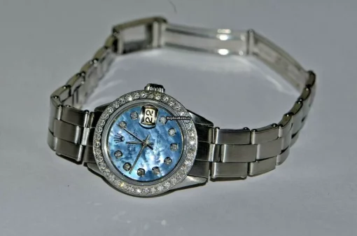 Swiss Knockoff Rolex Datejust Self Winding Automatic 26mm Steel Case Womens Watch - Image 5