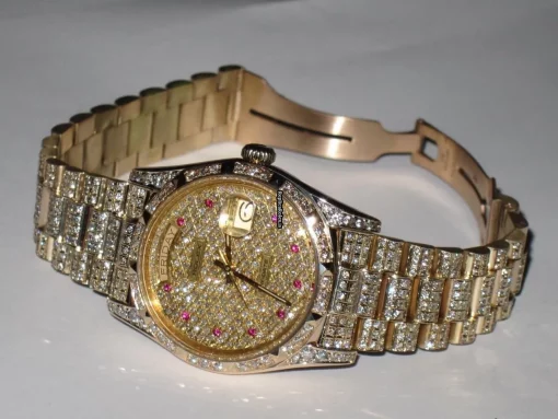 Epic Imitation Rolex Day-date Self Winding Automatic 36mm Yellow Gold Case Mens/unisex Watch - Image 5