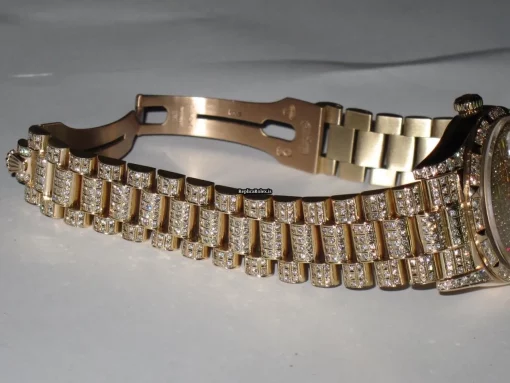 Epic Imitation Rolex Day-date Self Winding Automatic 36mm Yellow Gold Case Mens/unisex Watch - Image 8