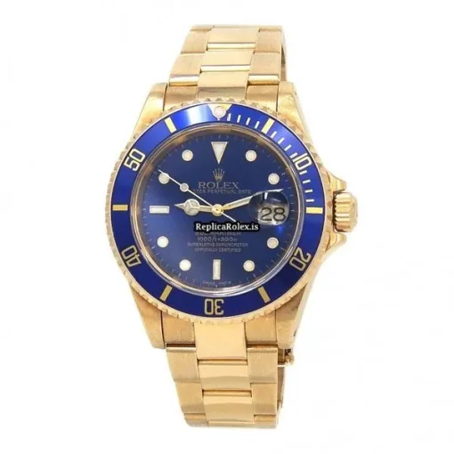 Wholesale Fake Rolex Submariner Date 16618 Automatic Movement 40mm Yellow Gold Case Mens/unisex Watch