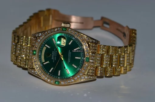 Cool Replica Rolex Day-date Self Winding Automatic 36mm Yellow Gold Case Mens/unisex Watch - Image 5