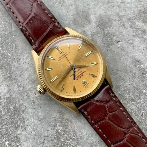 Pleasing Replica Rolex Oyster Perpetual 6567 Caliber 1030 Automatic Movement 34mm Yellow Gold Case Mens/unisex Watch - Image 4