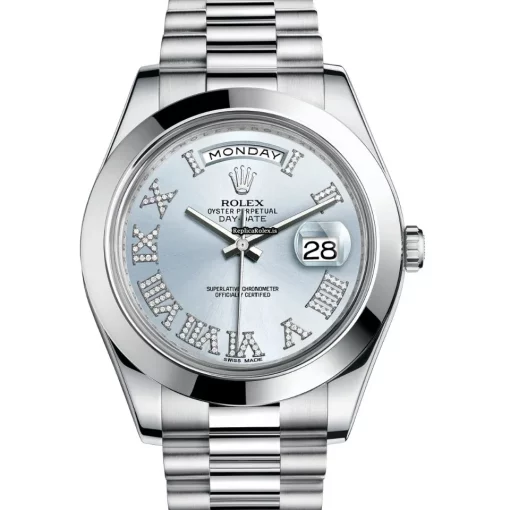 High Quality Fake Rolex Day-date II 218206 Automatic Movement 41mm Platinum Case Mens/unisex Watch - Image 2