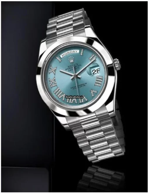 High Quality Fake Rolex Day-date II 218206 Automatic Movement 41mm Platinum Case Mens/unisex Watch - Image 5