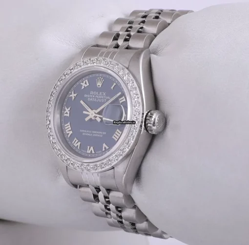 Excellent Replica Rolex Oyster Perpetual Lady Date 79190 Automatic Movement 26mm Steel Case Womens Watch - Image 2