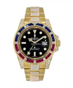 Distinctive Fake Rolex Gmt-master II 116758saru Automatic Movement 40mm Yellow Gold Case Mens/unisex Watch