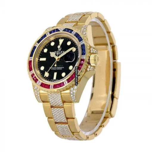 Distinctive Fake Rolex Gmt-master II 116758saru Automatic Movement 40mm Yellow Gold Case Mens/unisex Watch - Image 3