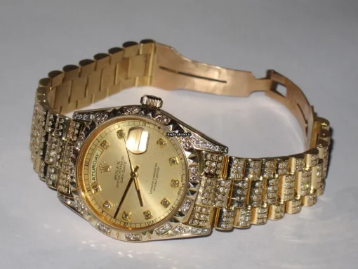 Appealing Replica Rolex Day-date Self Winding Automatic 36mm Yellow Gold Case Mens/unisex Watch - Image 4