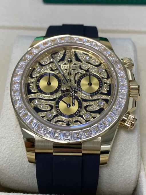 Lovely Copies Rolex Daytona 116588tbr Automatic Movement 40mm Yellow Gold Case Mens/unisex Watch - Image 3