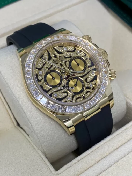 Lovely Copies Rolex Daytona 116588tbr Automatic Movement 40mm Yellow Gold Case Mens/unisex Watch - Image 7